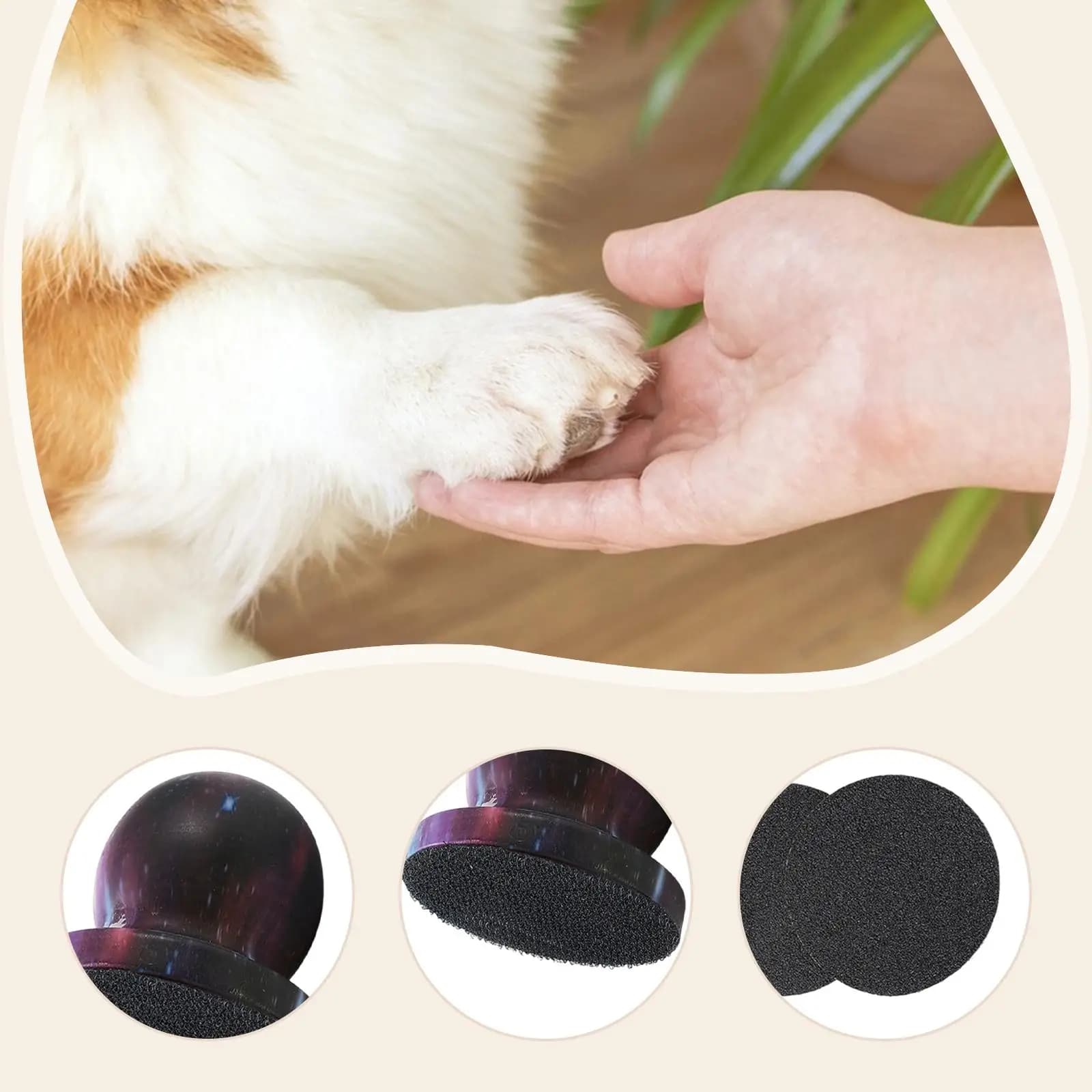 Professional Pet Groomers Tools Nail File Round Dog Nail Grinder with 5 Sandpapers for Cats Dogs Home Grooming Tool