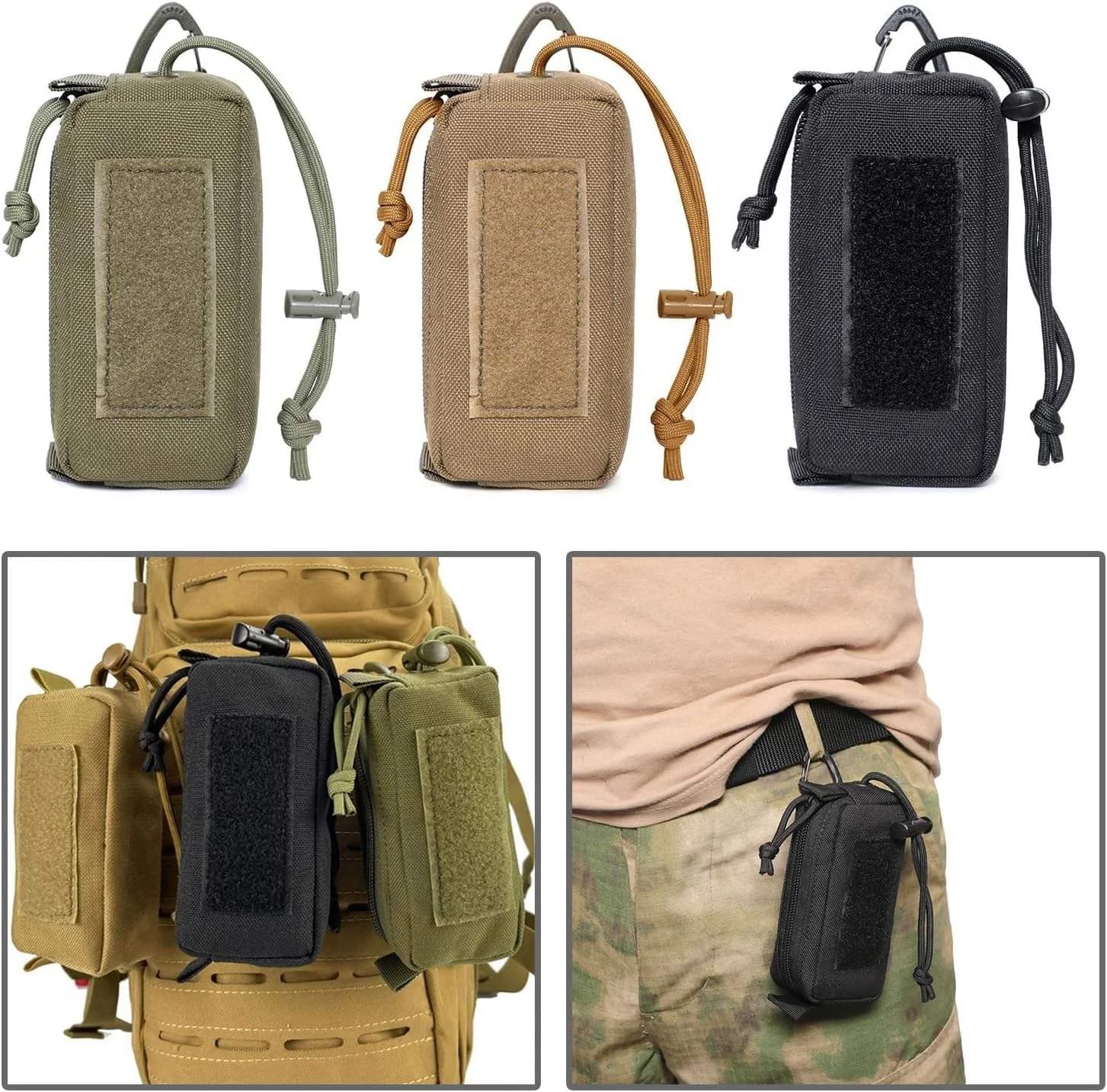 Tactical Molle Mini EDC Tool Pouch Waist Pack Bag Utility Wallet Outdoor Sports Camping Hiking Card Key Holder Bags Organizer