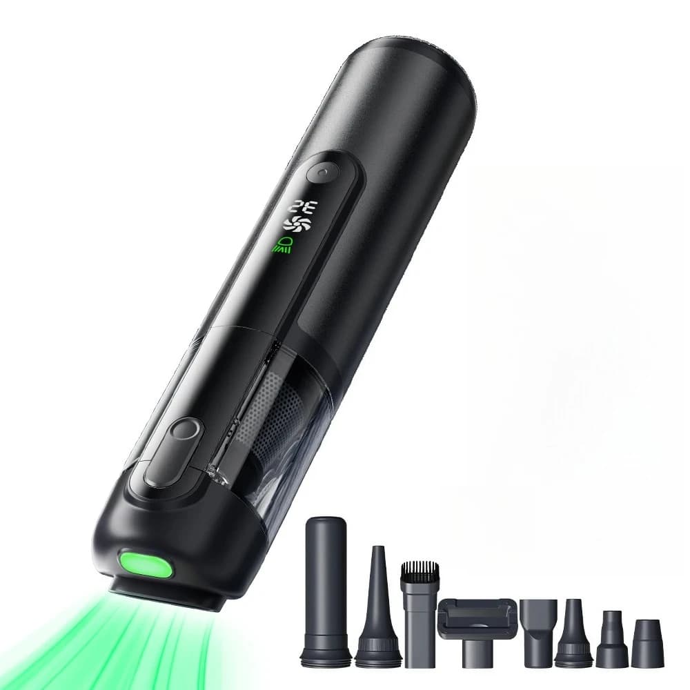 Nuovo aspirapolvere per auto elettrica portatile USB senza fili portatile Display digitale Aspirapolvere integrato con aspirazione senza spazzole