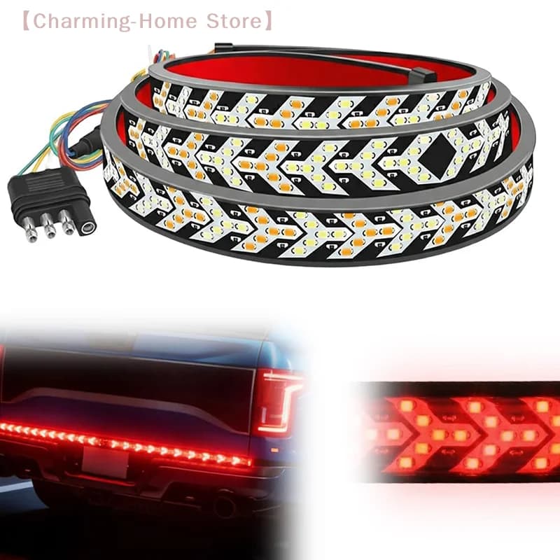 Barra Luminosa a LED per Portellone Posteriore, Striscia LED Aggiornata per Segnalazione, Frenata e Retromarcia, Striscia per Indicatori di Direzione