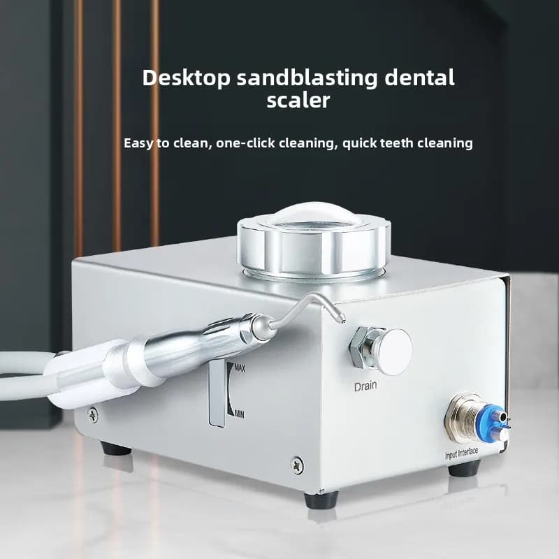 Table Top Dental Air Polisher Machine Teeth Whitening Polishing Sand Blaster Oral Cleaning Equipment
