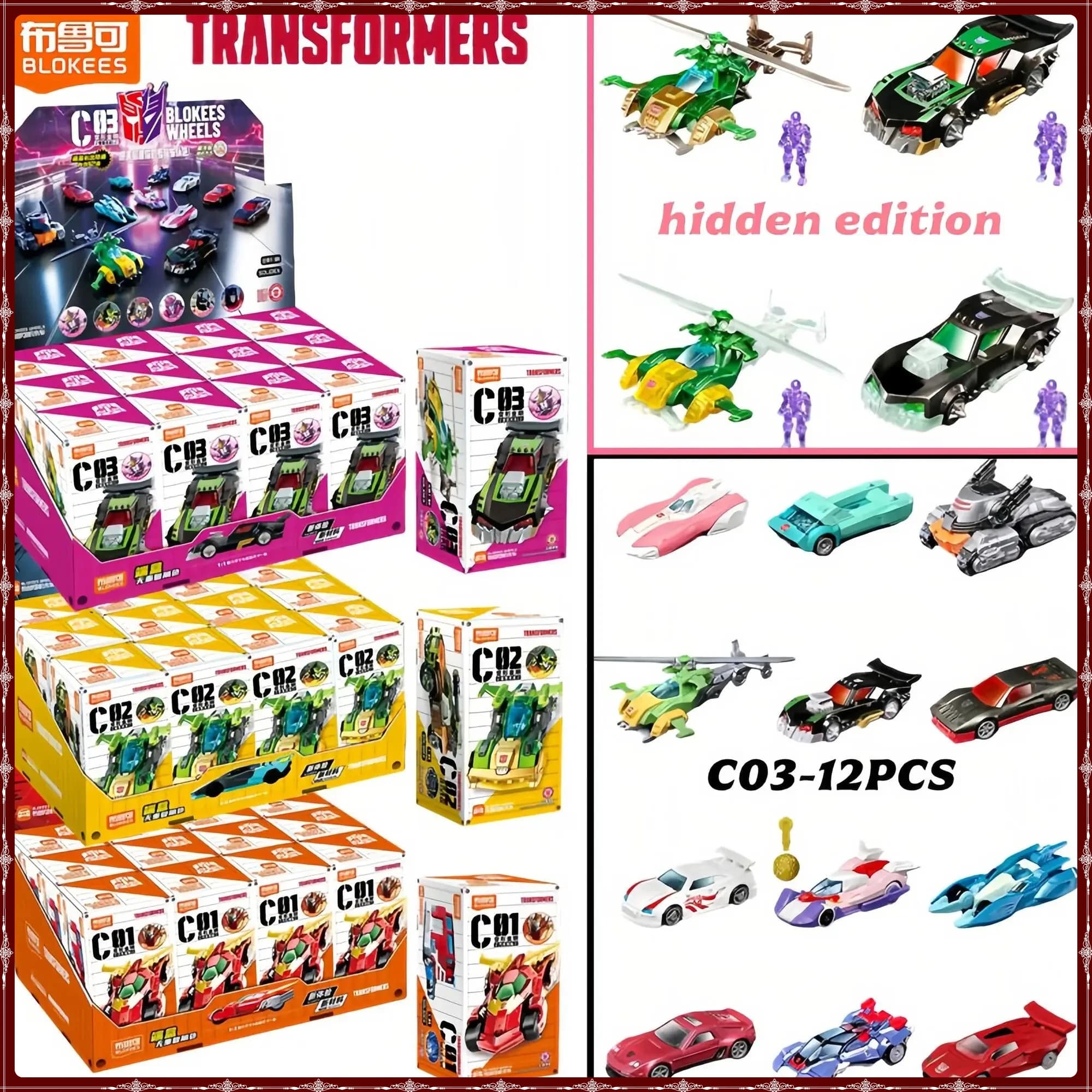 Blokees Transformers Wheels C03 Wreck'N Rule2 Blind Box 1:64 Official Licensed Collectible Model Kit Action Figure ToysGift