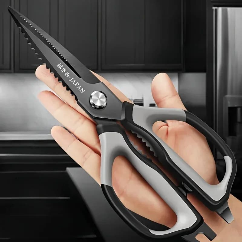 Stainless Steel Kitchen Scissors, Black Titanium, Chicken Bone, Bottle Opener, Multifunctional Kitchen Tools