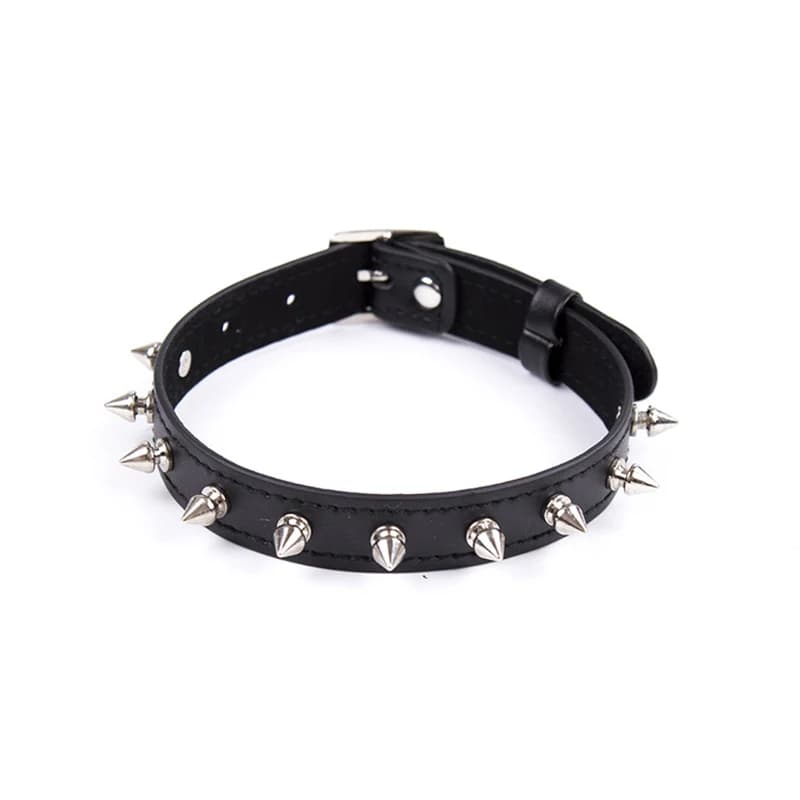 Collare BDSM in Pelle PU per Donne, Stile Punk Gotico, Gioiello Fetish per Giochi di Ruolo e Bondage