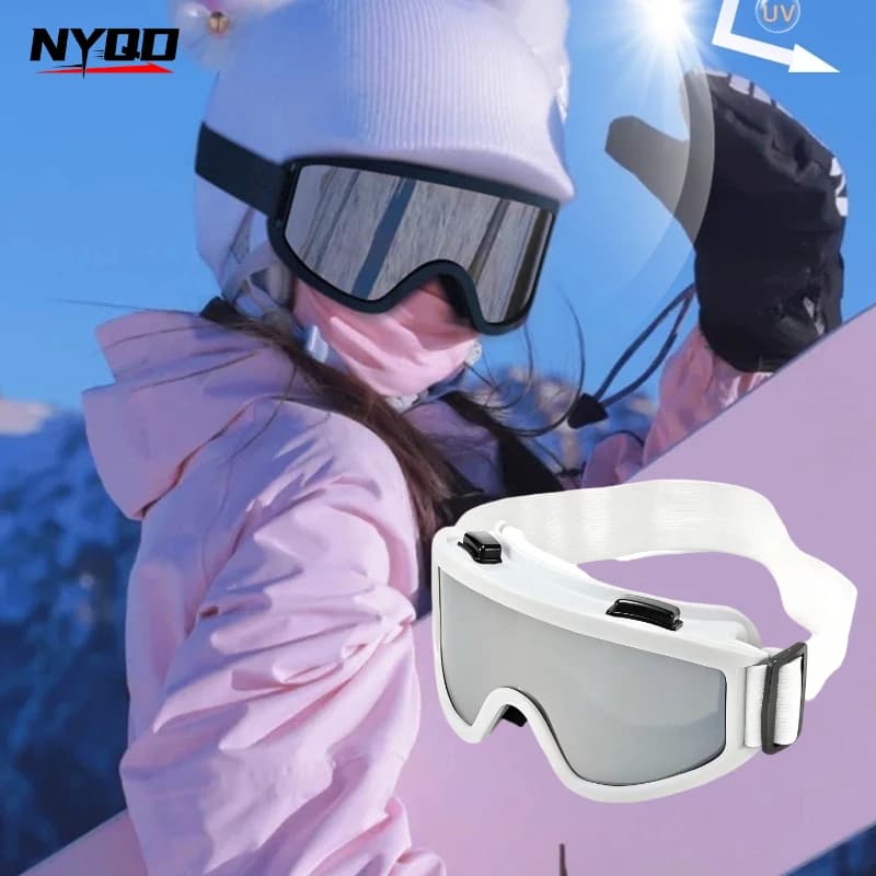 Ski Goggles Men Women UV Protection Anti Fog Windproof Lightweight Snowboard Goggles for Outdoor Winter Sports Mountaineering