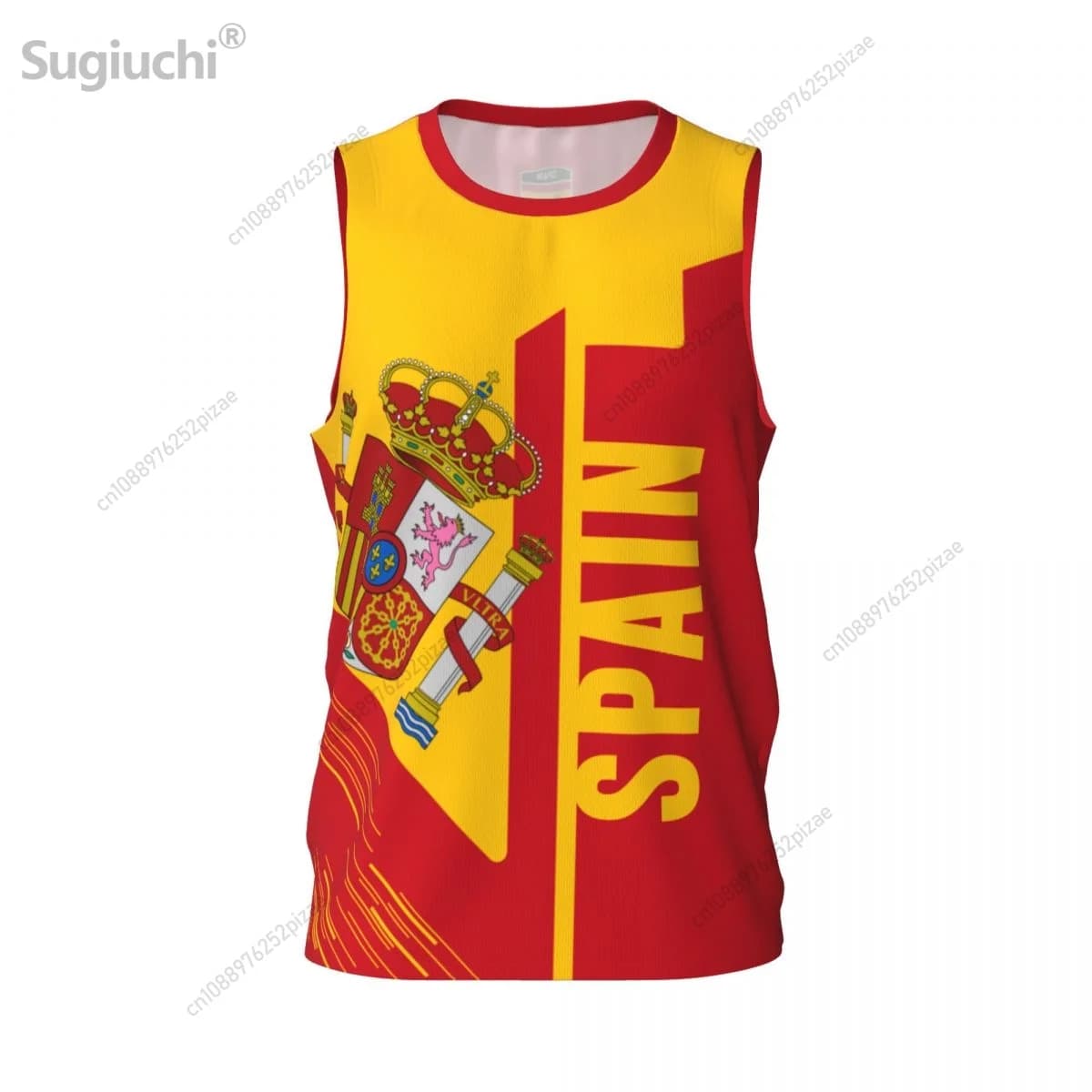 Magliette sportive con nome e numero personalizzati, bandiera 3D della Spagna, abbigliamento uomo traspirante per basket, corsa, fitness.