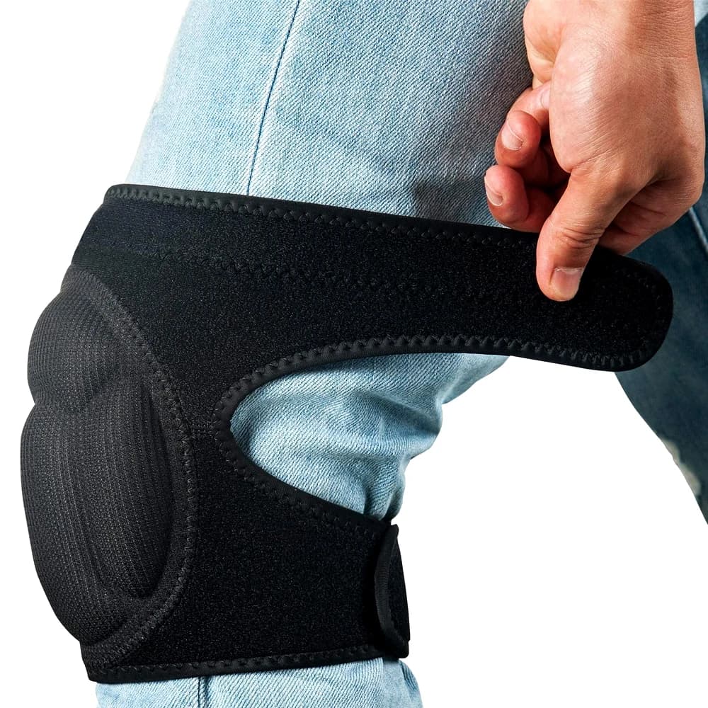 1Pair Premium Knee & Elbow Pads - Thick EVA Foam Protection for Sports & Work - Anti-Slip Design for Basketball/Volleyball/Work
