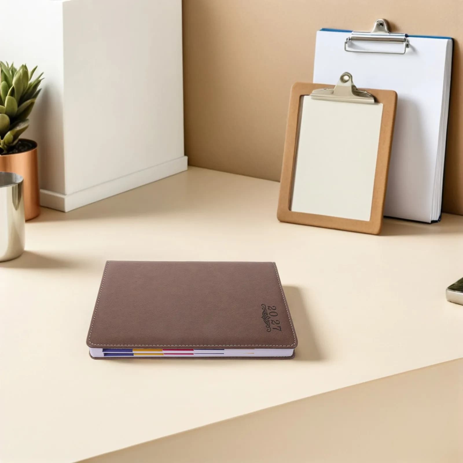 Daily Planner Notebook 2027 A5 Size One Page Per Day English Academic Agenda Planner Stable Binding Schedule Notebook