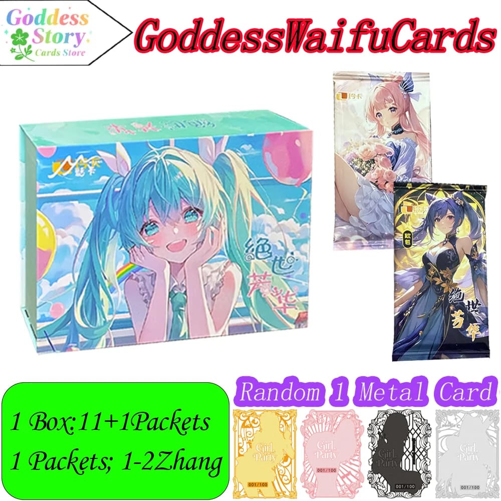 Peerless Beauty Goddess Story Card Set Completo Anime Games Girl Party Swimsuit Bikini Feast Booster Box Giocattoli e Regali Doujin