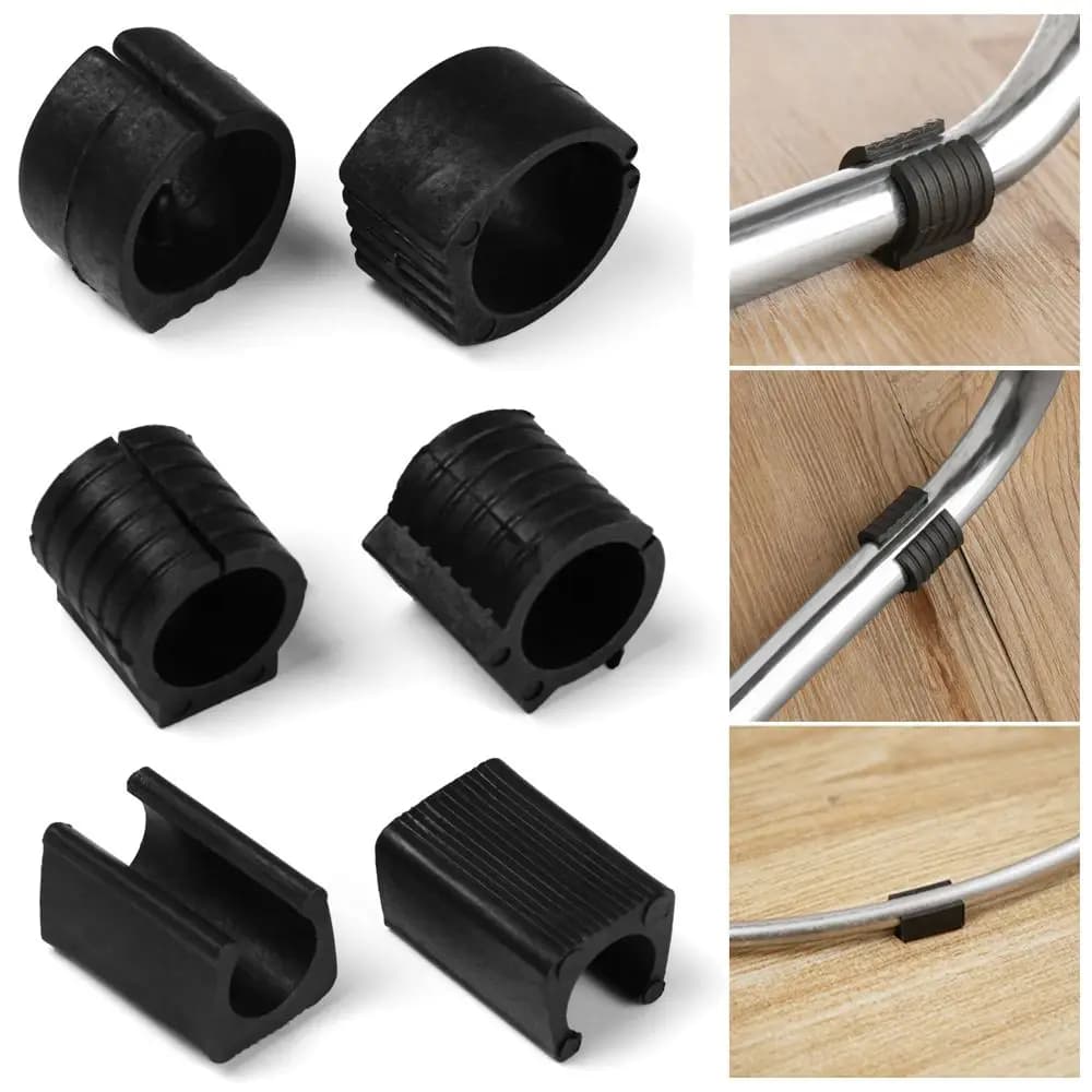 10 pz a forma di U sedia piede Anti-inclinazione anteriore pavimento scivola tubi Caps paraurti ammortizzatore sgabello sedia gamba tubo morsetto pavimento Protector pad