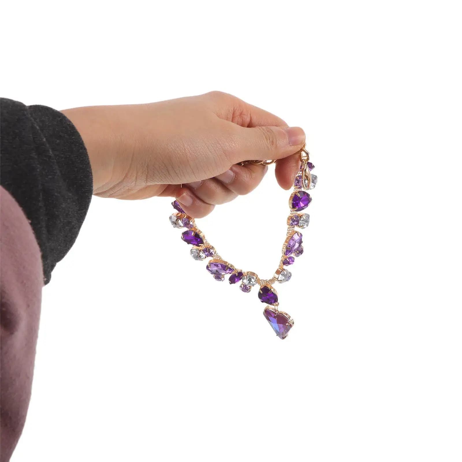 Elegant Adjustable Heart Pendant Rhinestone Collar for Small Dogs Cats Crystal Pet Necklace Bling Wedding Puppy Kitten Jewelry