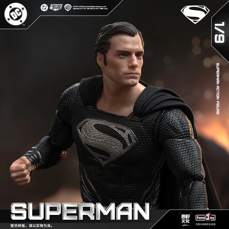 Originale FondJoy Nero Superman 2.0 Action Figure DC Zack Snyder'S Justice League Figure 1/9 Super Man PVC Modello Doll Toy Kid