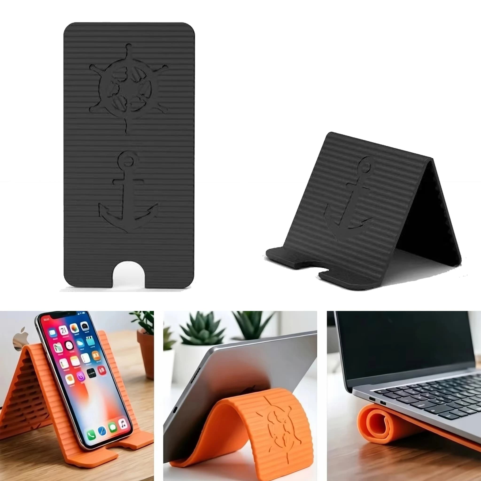 Foldable Phone Holder Bendable Freely into Any Shape Multi-Angle Adjustable Lazy Stand for Mobile Phone Tablet Laptop