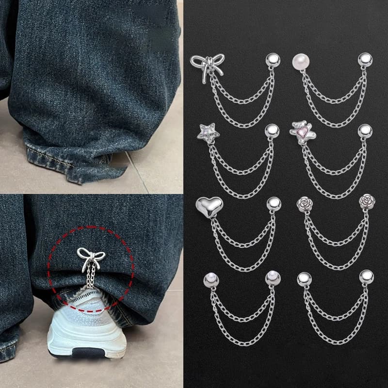 Women Adjustable Clothes Clips With Butterfly Decorations - Instant Sleeve Shortening, Suitable For Shirts, Dresses, Pants
