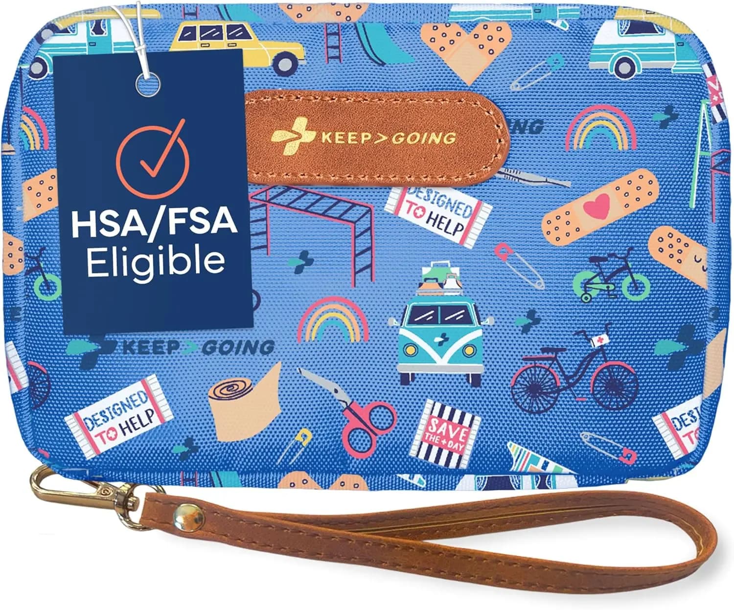 Kit di pronto soccorso da viaggio da 130 pezzi per bambini, compatto e approvato dalla TSA per auto, casa, borsa e zaino con bende senza lattice