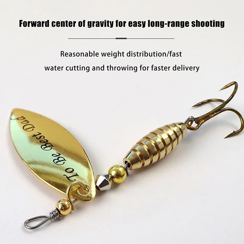 5/10 Pz / Box Metal Cucchiaio Richiamo Duro Fishing Spinner Richiamo Paillettes With Hook High With Fishing Equipment Gift box for Dad's Day