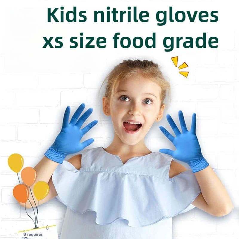 20/50 pezziGuanti protettivi in lattice per bambini, guanti per la pulizia, guanti antiscivolo per bambini, protezione in nitrile usa e getta