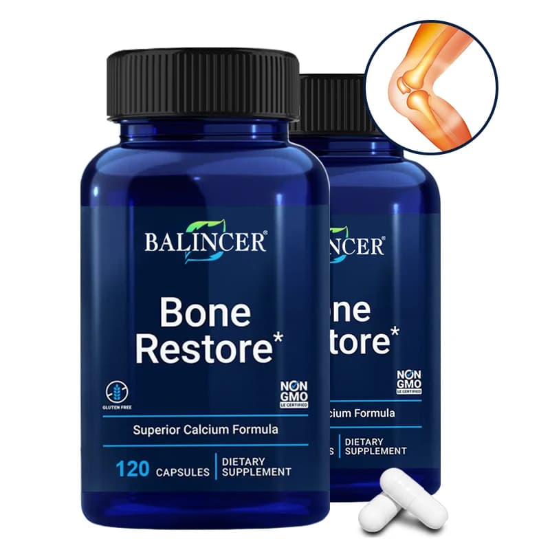 Magnesio 300mg con Calcio, Zinco e Vitamina D3, Supporto per Muscoli, Ossa, Cuore, Nervi, Sistema Cardiovascolare e Immunitario, Alta Assorbenza, 30/60/120 Capsule