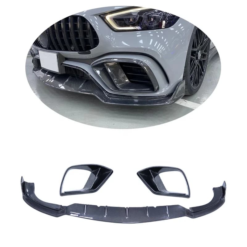 Labbro del paraurti anteriore in fibra di carbonio B-Style B900 per diffusore anteriore Mercedes-Benz GT53 GT63 2019~