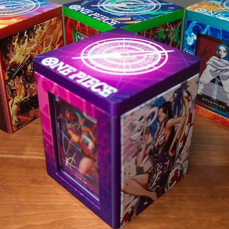 Scatola Porta Carte da Gioco One Piece OPCG Boa Hancock in PETG Stampato in 3D, Contenitore per Carte DTCG PTCG WS TCG, Scatola Regalo per Collezione di Carte
