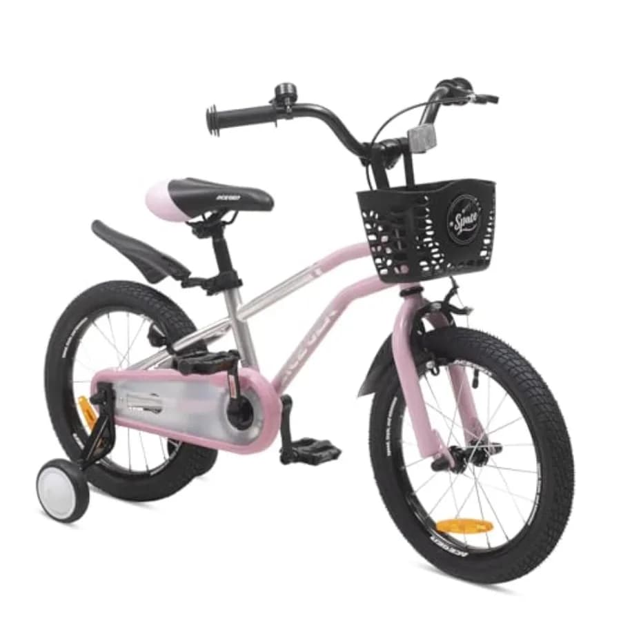 Bicicletta per Bambini da 2 a 12 Anni, per Ragazzi e Ragazze, 12 14 16 18 Pollici con Rotelle, 20 Pollici con Cavalletto, Disponibile in Vari Colori