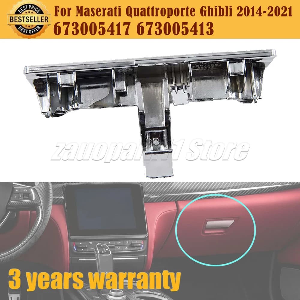 Chrome Metal Glove Box Drawer Handle For Maserati Quattroporte 2013-2021 Ghibli 2014-2021 673005417 673005413 673005414