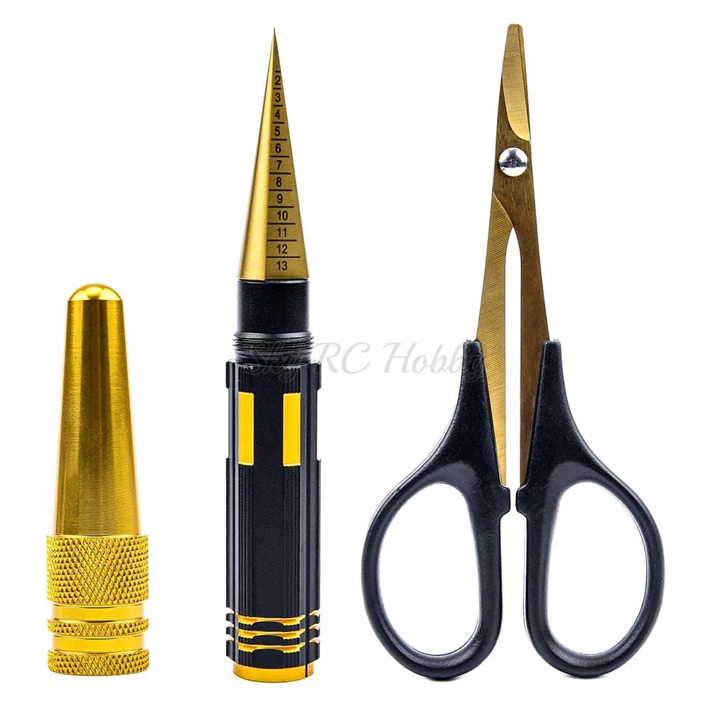 0-14 mm perforator hanger with sleeve curved scissors Set universal tool for body shop car RC Shell Lexan plastic with blue alestore