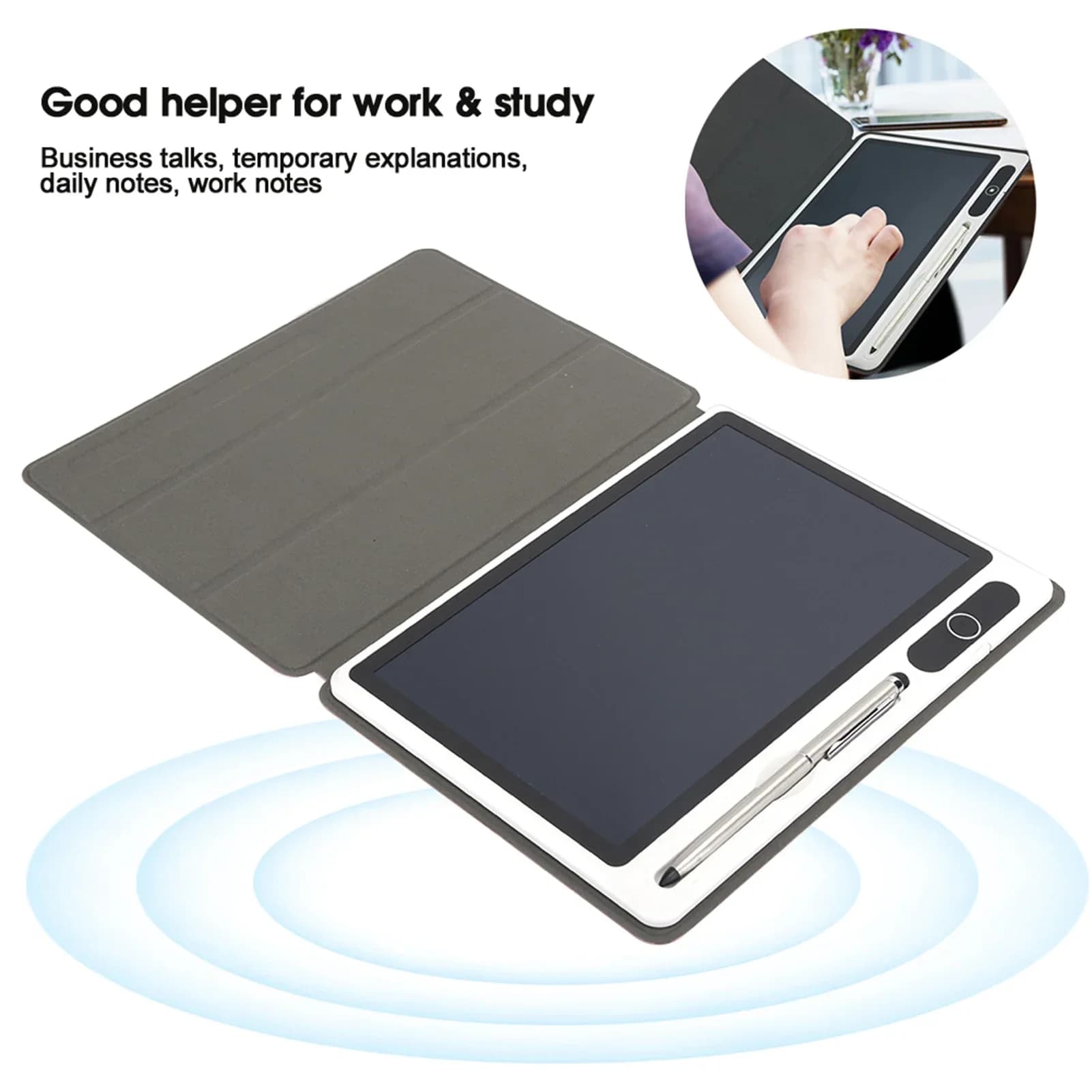 LCD Writing Tablet with Case Digital Drawing Tablet New Handwriting Pad For Kids Student Business Board Children's Graffiti Toys