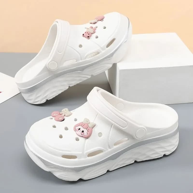 Sandali con plateau robusti fai-da-te per ragazze per donna Mujer Scivoli estivi con suola spessa Pantofole da spiaggia Donna Zoccoli in EVA antiscivolo Scarpe da giardino