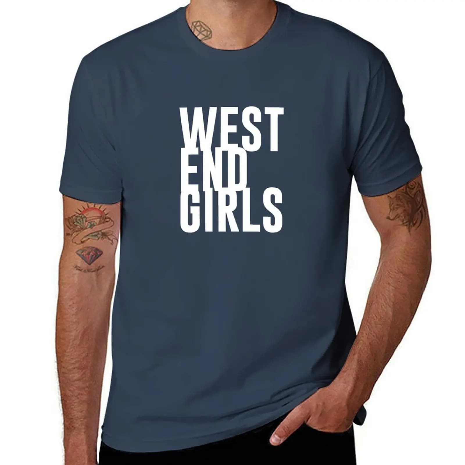 T-shirt bianca da ragazza West End, top a maniche corte con grafica elegante