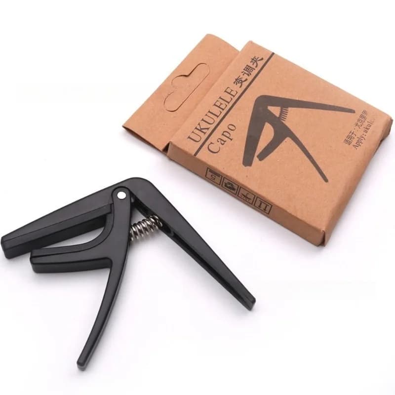 Ukulele Transposition Clamp Ukulele Pitch Shifting Clamp Tuning Clamp in Box Made of Metal String Does Not Vibrate
