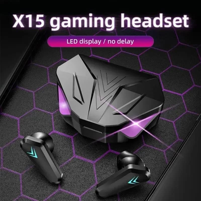 Auricolare Bluetooth 5.3 wireless TWS Display a LED Auricolari da gioco con microfono Cuffie wireless Auricolari Bluetooth con cancellazione del rumore