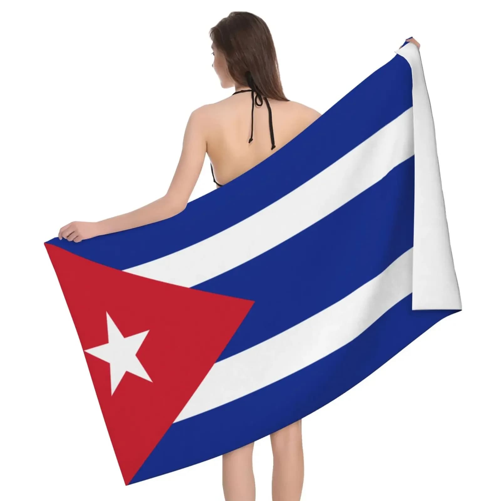 Asciugamani da bagno in microfibra con bandiera Cuba, accappatoio spa ad asciugatura rapida, lavanderia, abito da spiaggia, telo mare