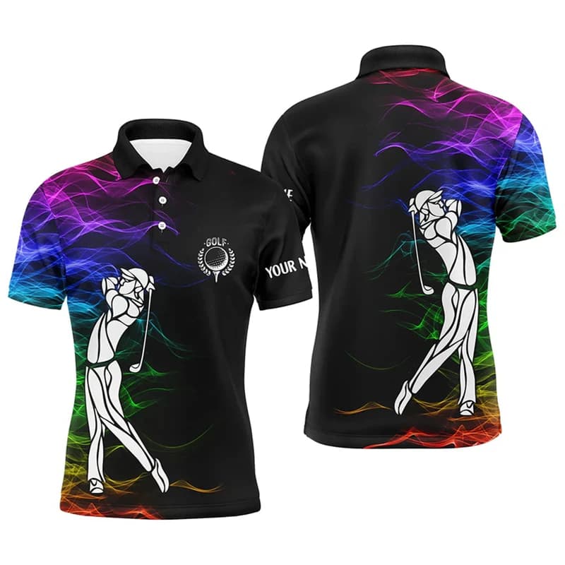 Polo grafica da golf alla moda Estate casual manica corta Nome personalizzato Nome della squadra Polo stampata in 3D Magliette sportive larghe T-shirt