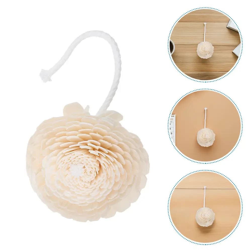 4Pcs Diffuser Bottles Flower For Interior Decor Autumn Home Decoration Natural Wood Refill Cotton Rope Aromatherapy