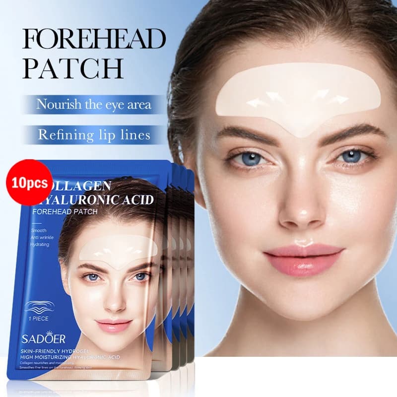 10 pz Acido Ialuronico Collagene Maschera Per Il Viso Per La Fronte Occhi Guancia Idratante Rassodante Idratante Viso Toppe E Stemmi Bellezza Cura Della Pelle