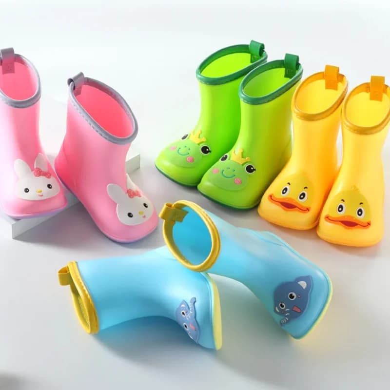 Stivali da pioggia Bambini Ragazzo Simpatico anatra Scarpe da bambino impermeabili leggere e pratiche per ragazze Bambini Stivali da pioggia gialli per giornate di pioggia
