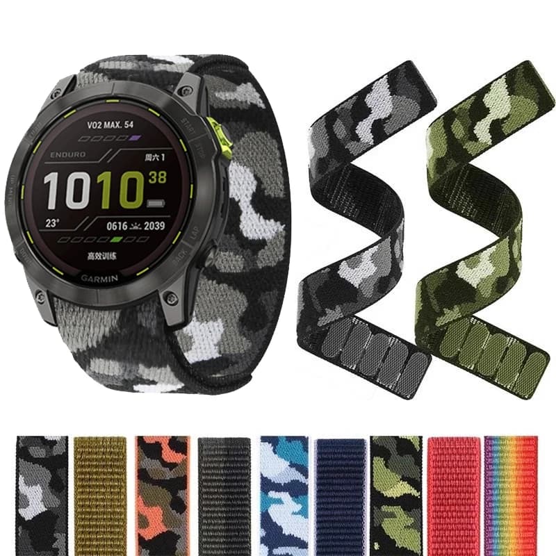 Cinturino in nylon con velcro colorato con cuciture colpite per orologio subacqueo Suunto Nautic S Cinturino leggero con chiusura a gancio e anello a sgancio rapido
