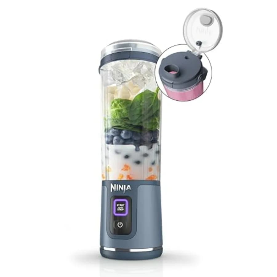 BC151NV Wireless Portable Frullator with 18oz Container, Personal Frullator for Frullati and Smoothie, Without BPA, Antigoccia Cover, Beccuccio for Drink, USB Charging