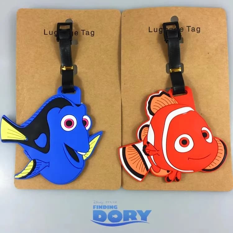 Disney trovare Dory etichetta per bagagli in Gel di silice valigia ID porta indirizzo etichetta per imbarco bagagli etichetta portatile