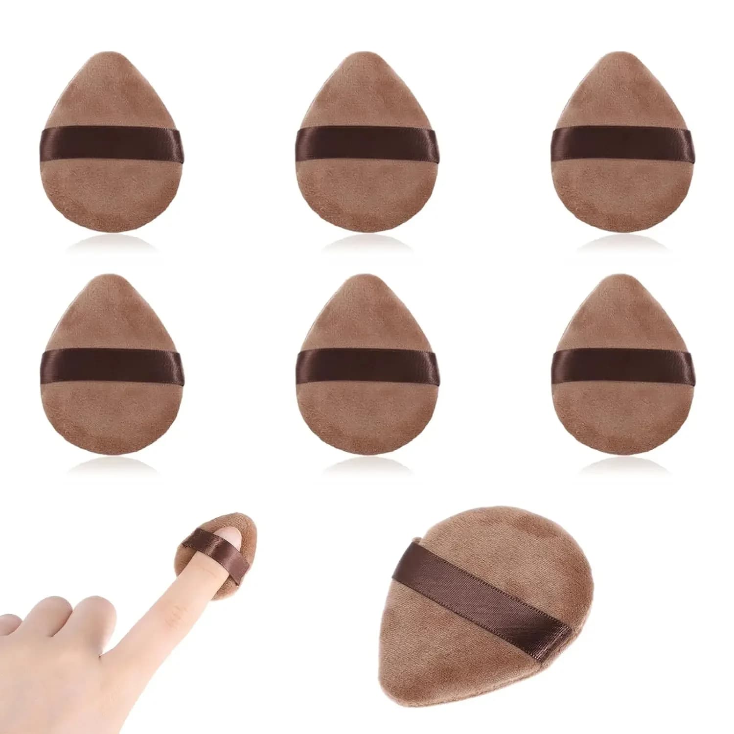 Set di mini applicatori triangolari per fondotinta, applicatori compatti per il trucco per donne e ragazze