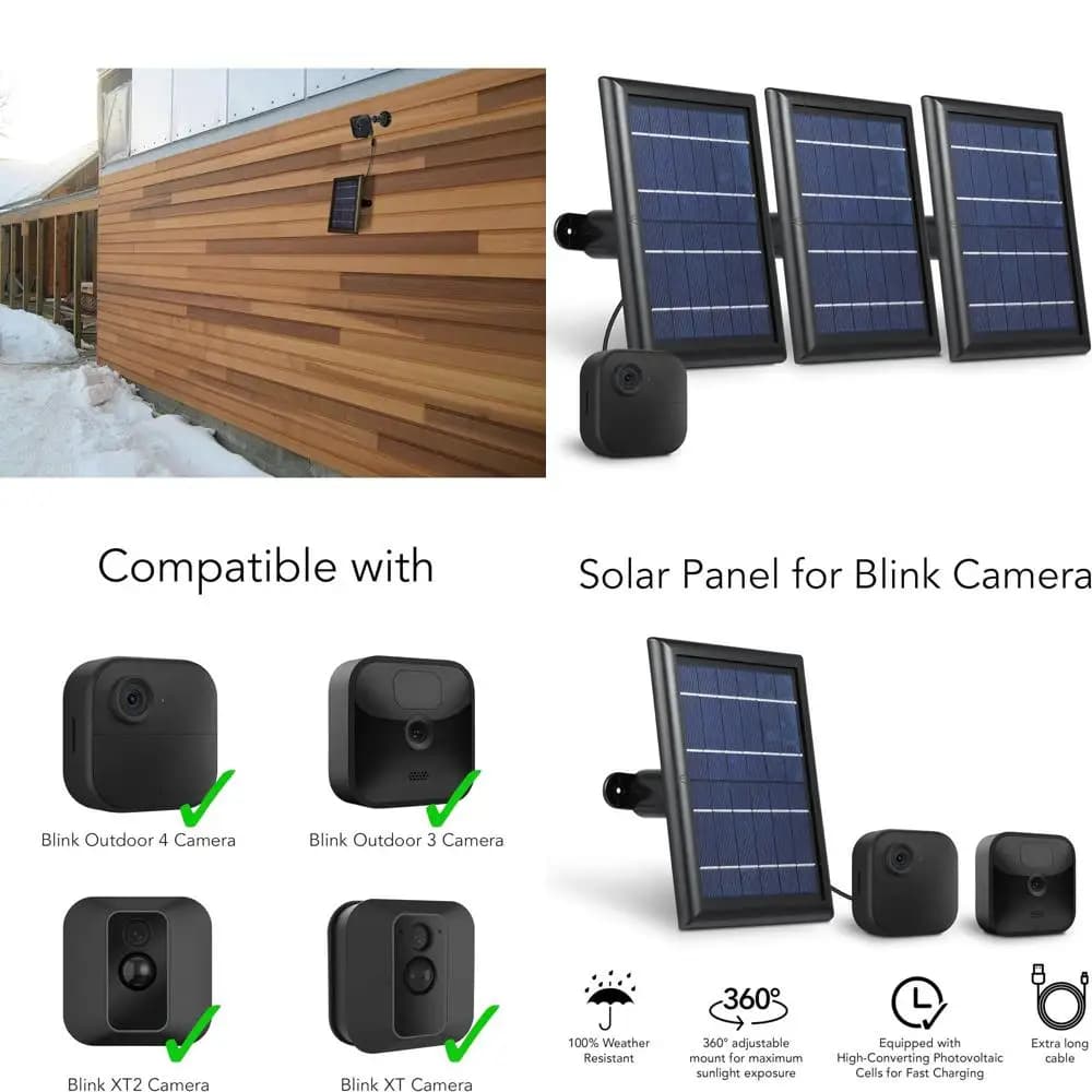 Contenitore Impermeabile con Batteria Integrata per Telecamere di Sicurezza Esterne, Confezione da 3, Nero (Telecamera Esclusa)