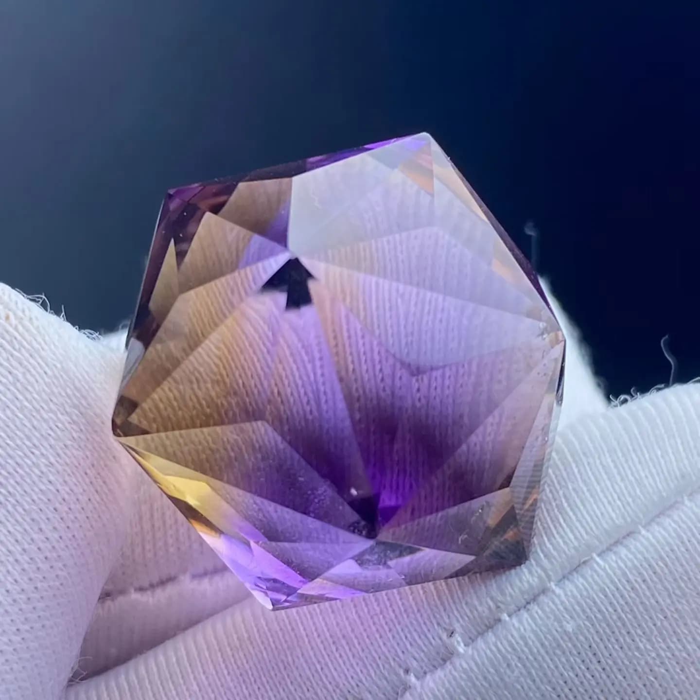Natural Purple Yellow Ametrine Quartz Ring 19mm Women Rare Adjutable Ametrine Ring 12*16mm Rare Jewelry AAAAAA