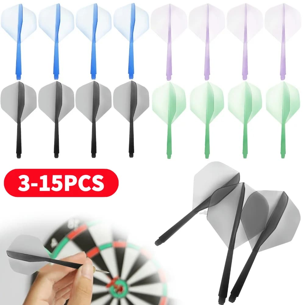 3-15Pcs Integrated Dart Flights and Shafts Anti-fall Professional Darts Plastic Integrated Dart Shaft and Flights Dart Accessory