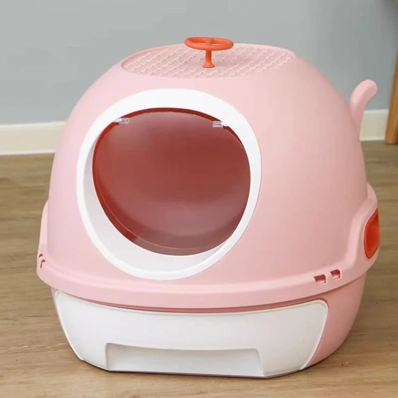 Toilet Castle Lettiera per gatti autopulente per addestramento, Accessori per lettiera, in plastica, con vano nascosto, Areneros Para Gatos, Articoli per la casa