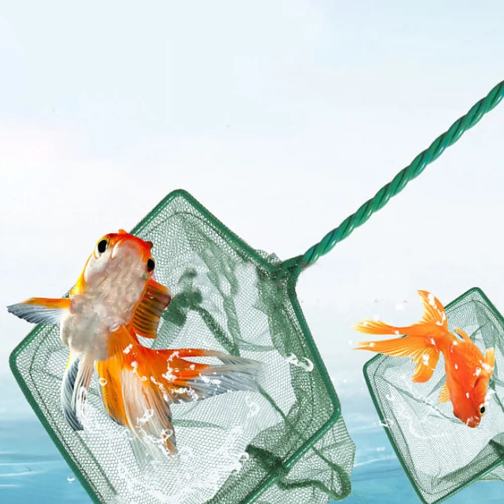 2 Pezzi Rete da Pesca Portatile Leggera per Acquario, per Piccoli Pesci, Guppy, Gamberetti, Manutenzione Vasche, Multiuso