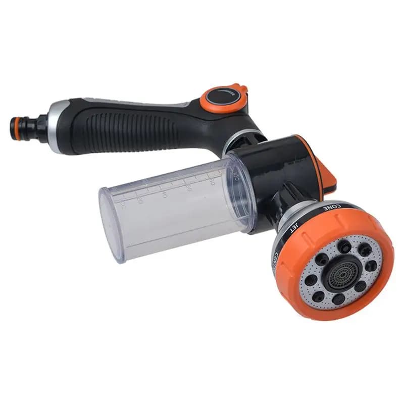 Garden Pipe Spray Nozzle 8 Spray Models Car Washer Nozzle Inch Control Nozzle for Pets Washing with 100 ml Liquid Bottle