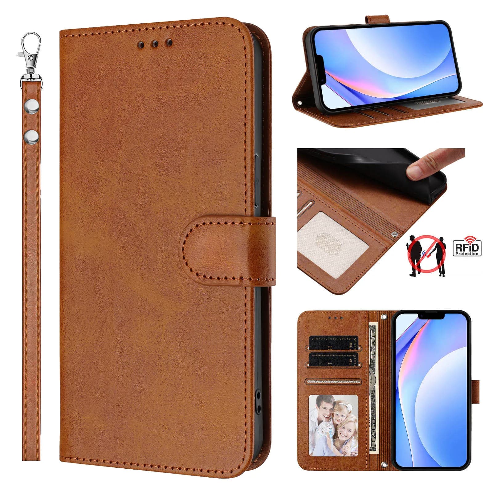 Custodia a Portafoglio RFID WEFOR per Samsung Galaxy Note 20 Ultra Note 10 Plus 9 8, Cover a Libro con Porta Carte di Credito per Donna e Uomo