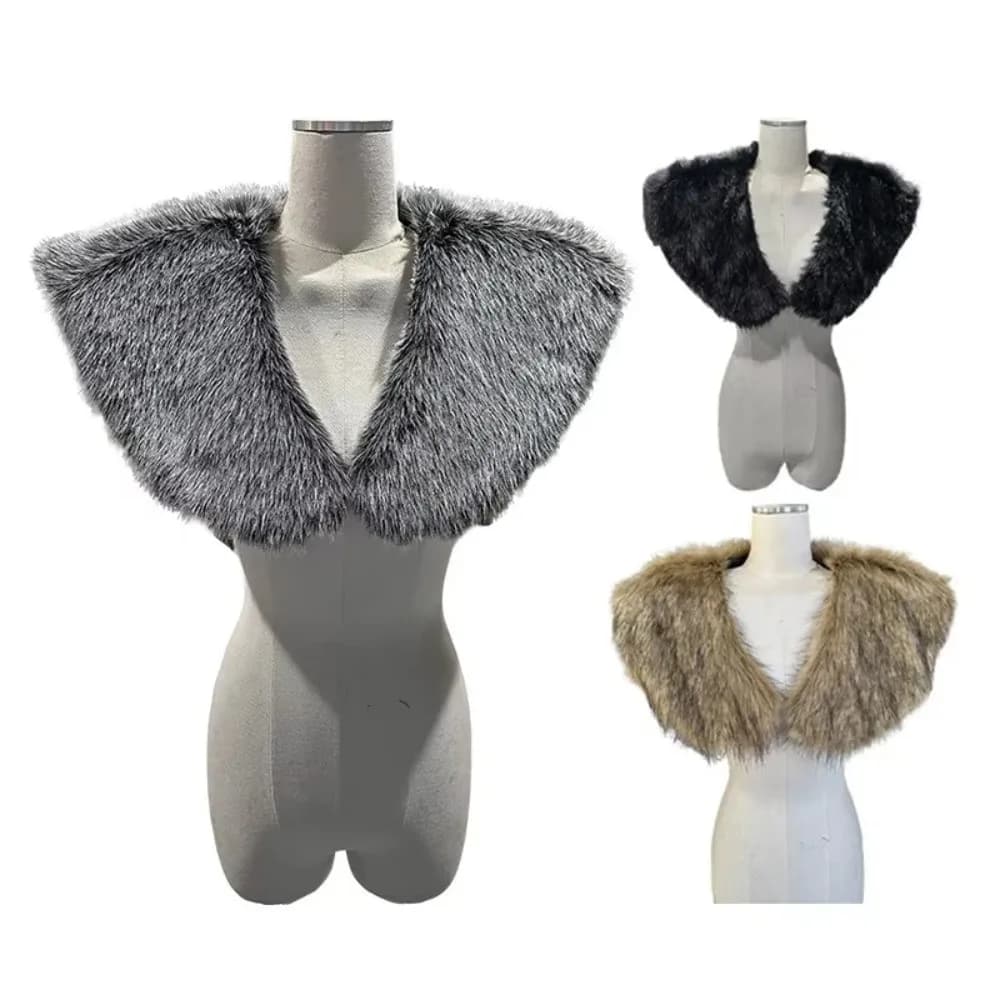 Mantello Unisex da Spalla Stile Medievale Vichingo, Cappa da Cacciatore, Costume Cosplay, Sciarpa in Pelliccia Sintetica, Design Pirata