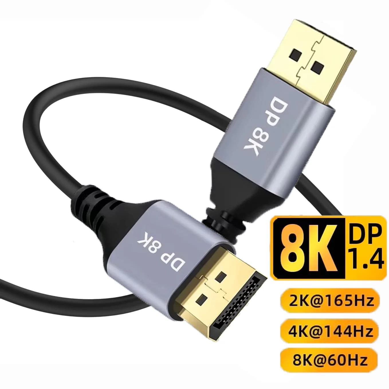 Cavo Video Audio DP a DP1.4 32.4Gbps 8K@60Hz 4K@144Hz per Xiaomi TV Box Laptop Desktop PC Monitor da Gaming Display Port
